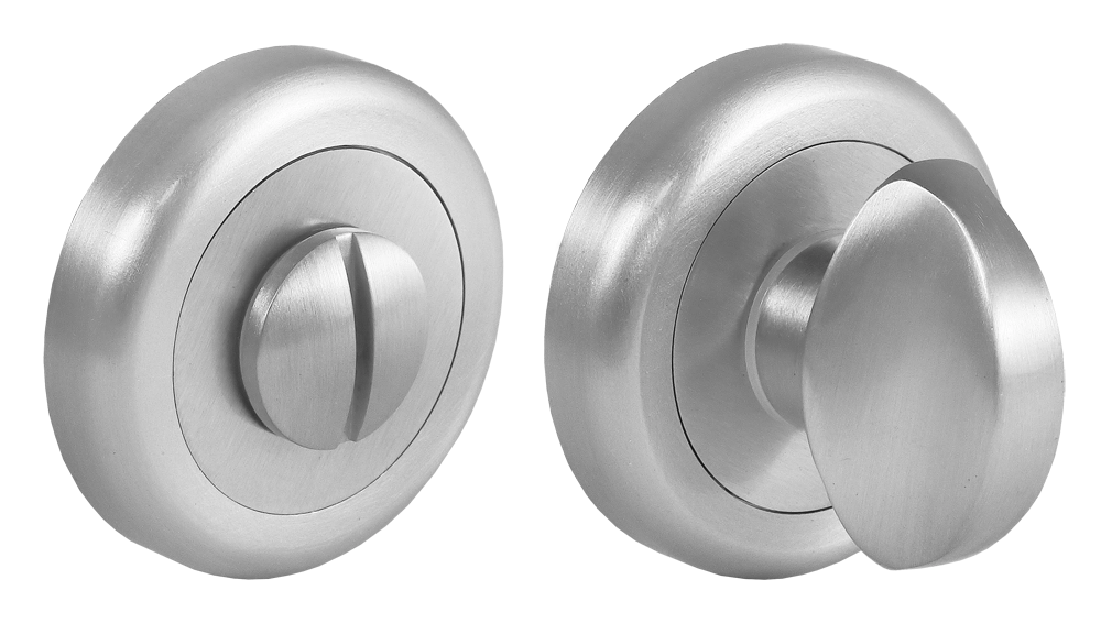 Завертка сантехническая LUX-WC-R4 CSA на круглой розетке цвет матовый хром, ЦАМ фото купить в Уральске