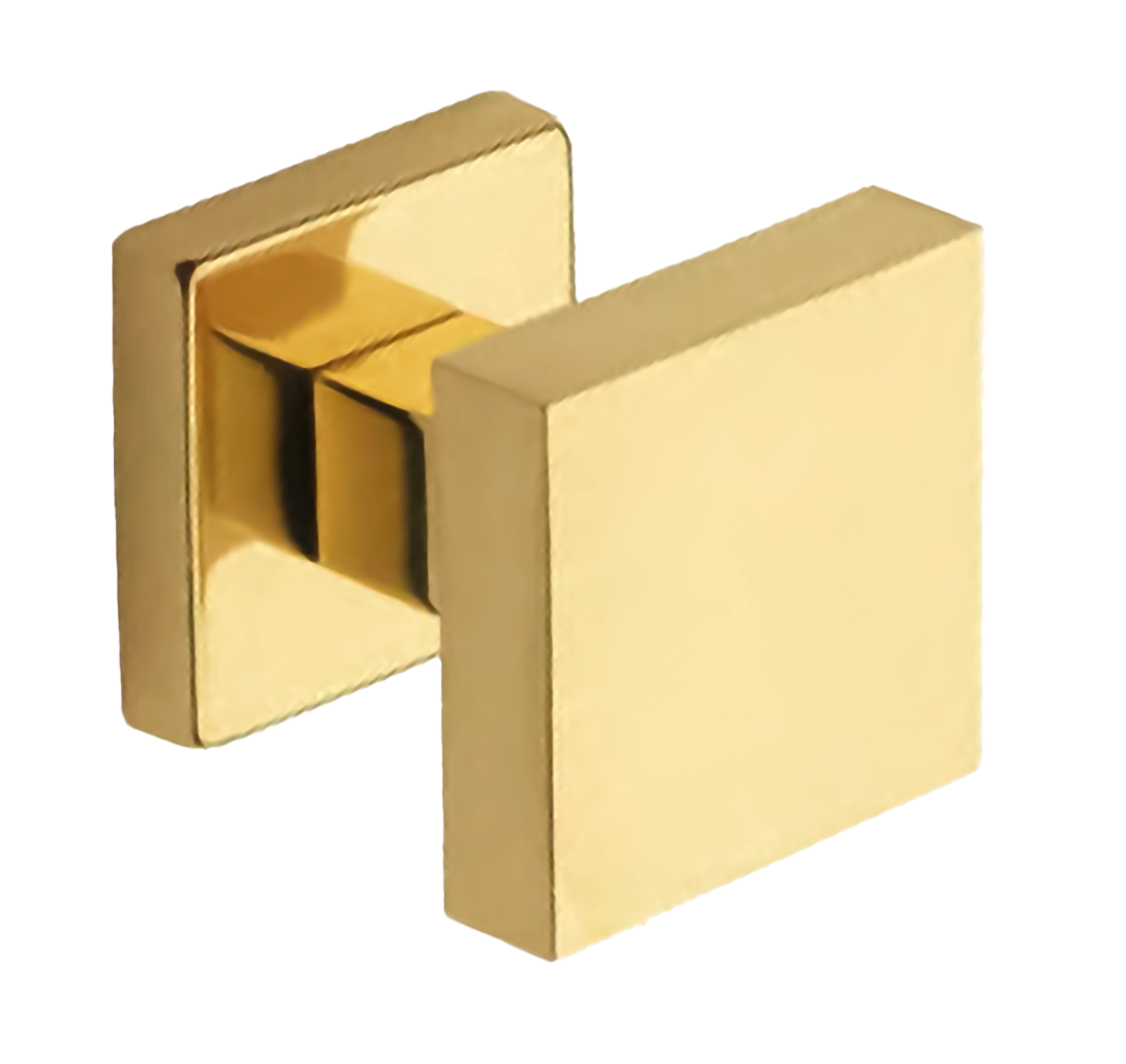 Поворотный кноб ART.QU30 OTL на квадратной розетке с накладкой, цвет - золото фото купить Уральск
