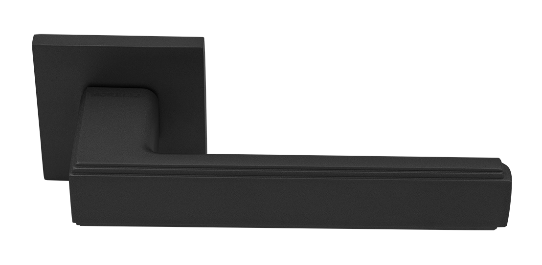 Ручка дверная MH-64-S6 BL STEPS на квадратной розетке 6 мм, цвет черный фото 1 Ручка дверная MH-64-S6 BL STEPS на квадратной розетке 6 мм, цвет черный фото купить Уральск