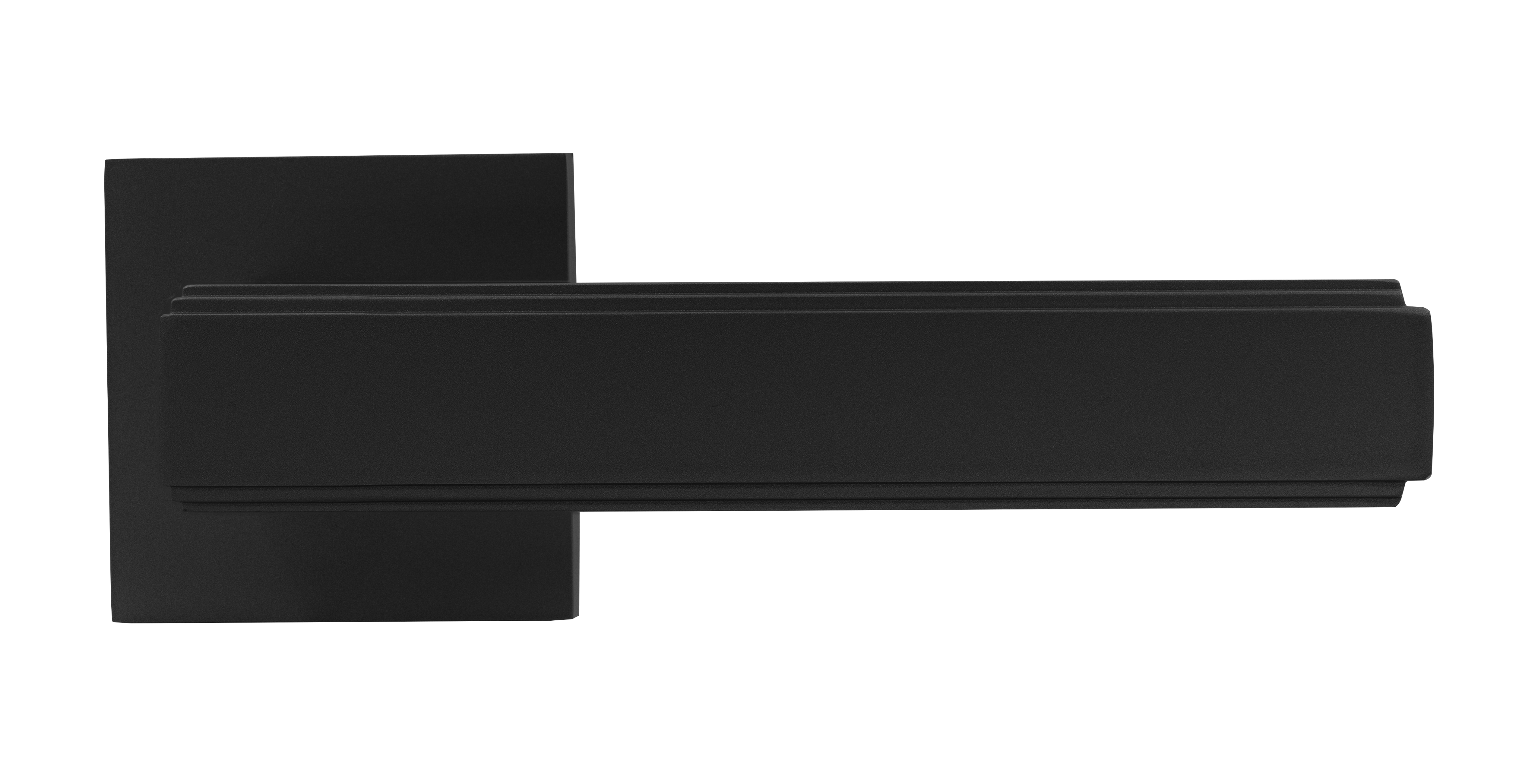 Ручка дверная MH-64-S6 BL STEPS на квадратной розетке 6 мм, цвет черный фото 2 Ручка дверная MH-64-S6 BL STEPS на квадратной розетке 6 мм, цвет черный фото купить в Уральске