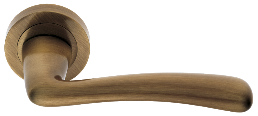 Ручка дверная COCKATOO R2 BGO раздельная на круглой розетке, цвет матовая бронза, латунь фото купить в Уральске