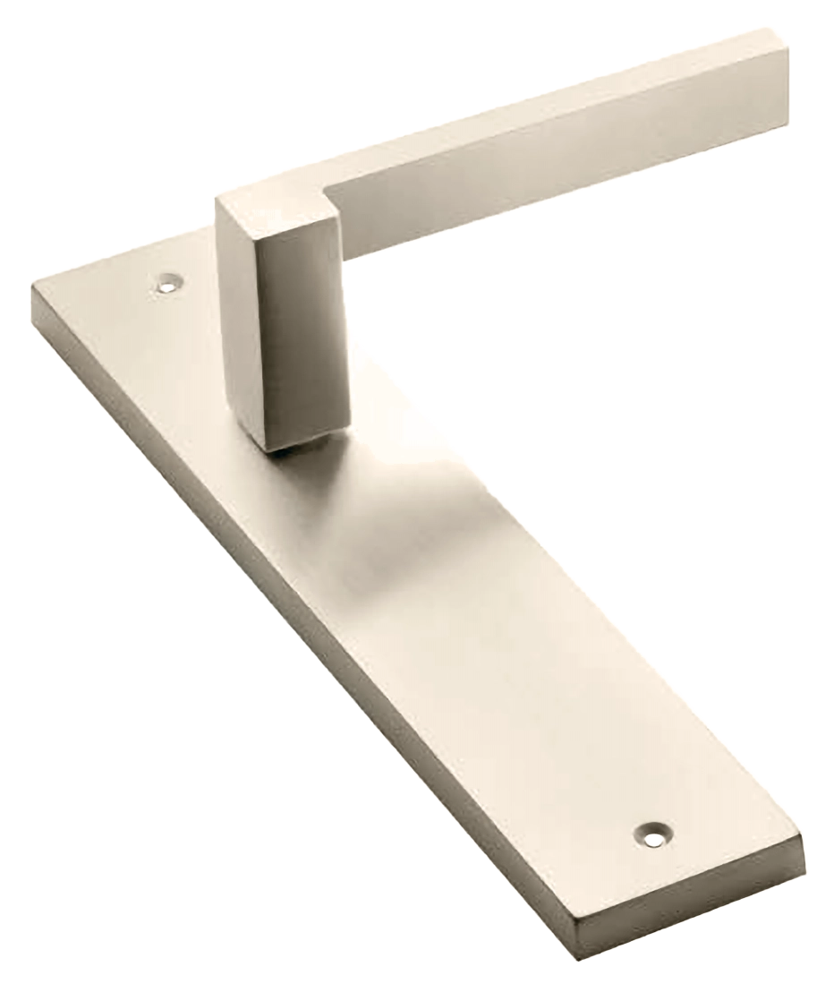 Ручка дверная на планке STONE PL NIS, цвет матовый никель, латунь фото купить в Уральске