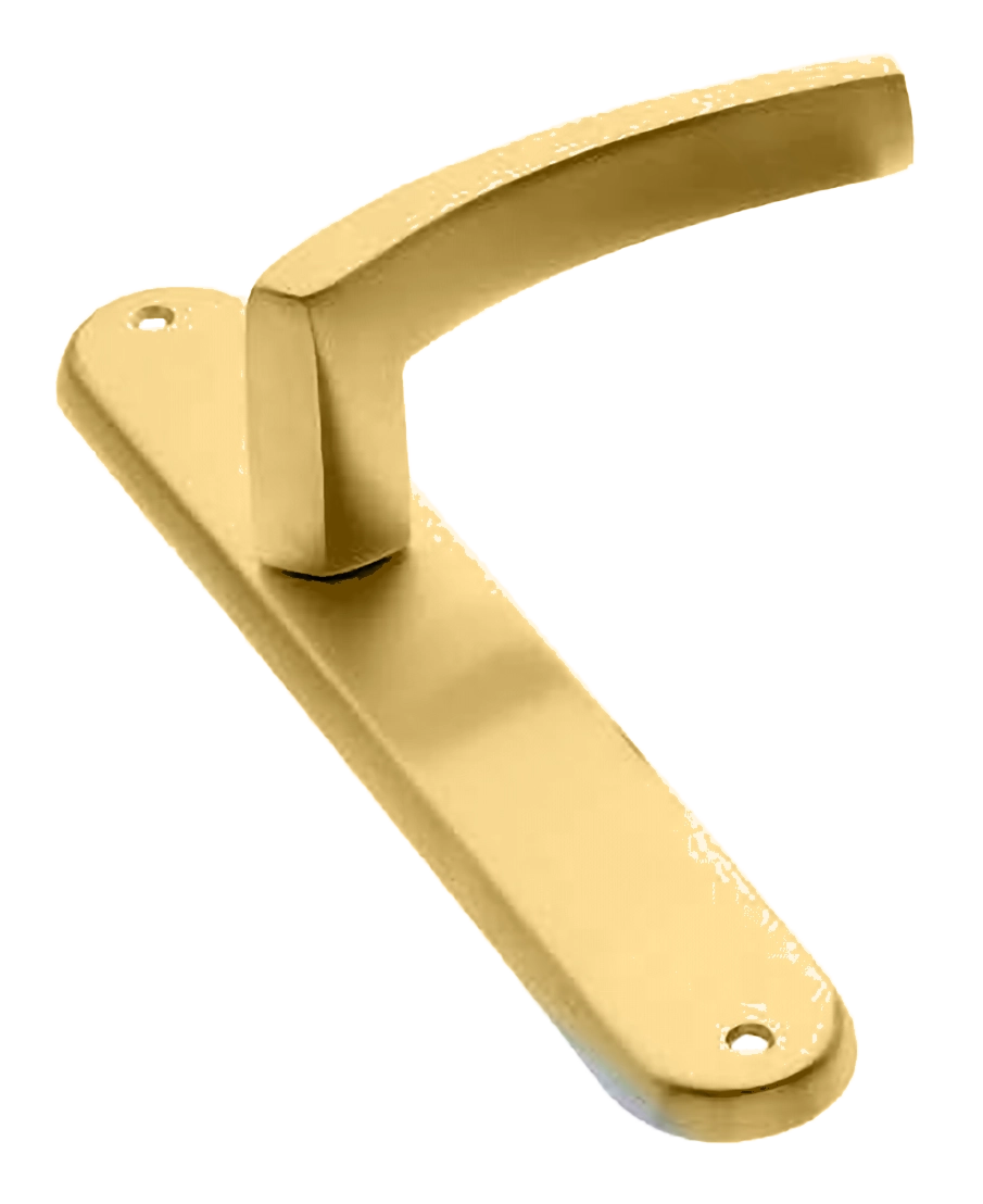 Ручка дверная на планке WIND PL OSA, цвет матовое золото, латунь фото купить в Уральске