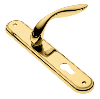 Ручка дверная на планке LEON PL OTL, цвет золото, латунь фото купить в Уральске