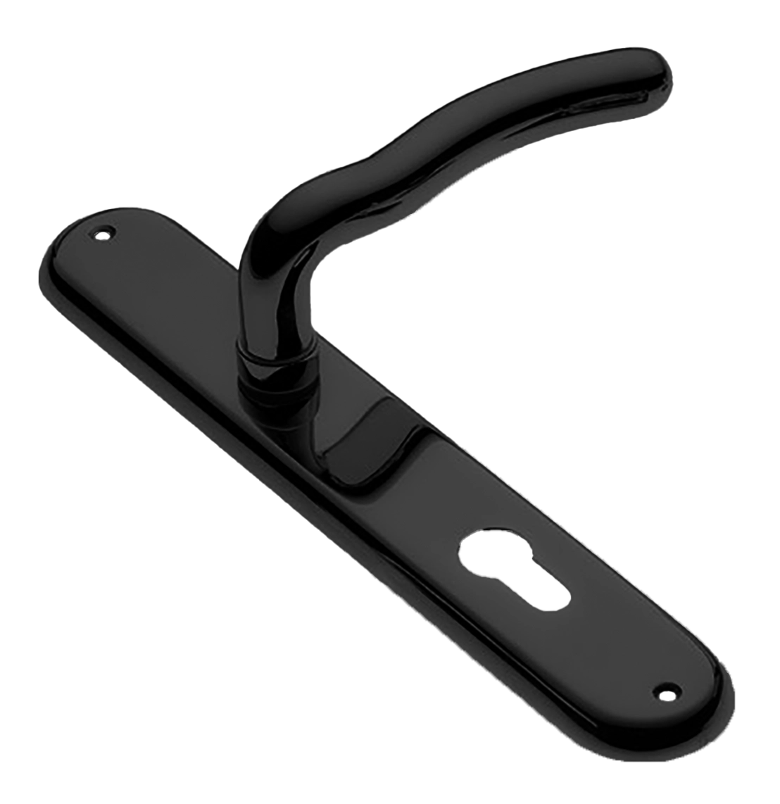 Ручка дверная на планке SNAKE PL NERO, цвет черный, латунь фото купить в Уральске