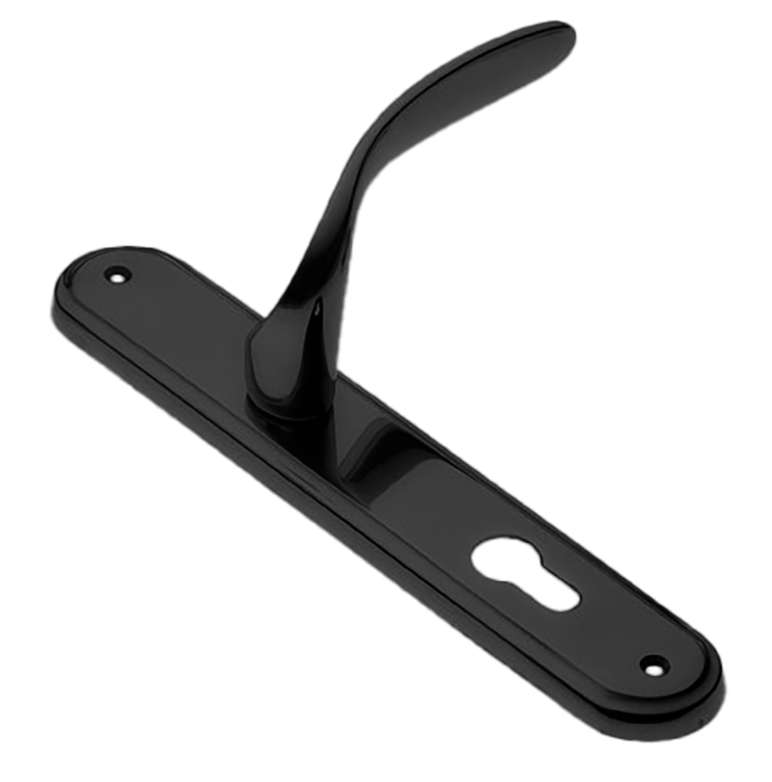 Ручка дверная на планке COBRA PL NERO, цвет черный, латунь фото купить в Уральске