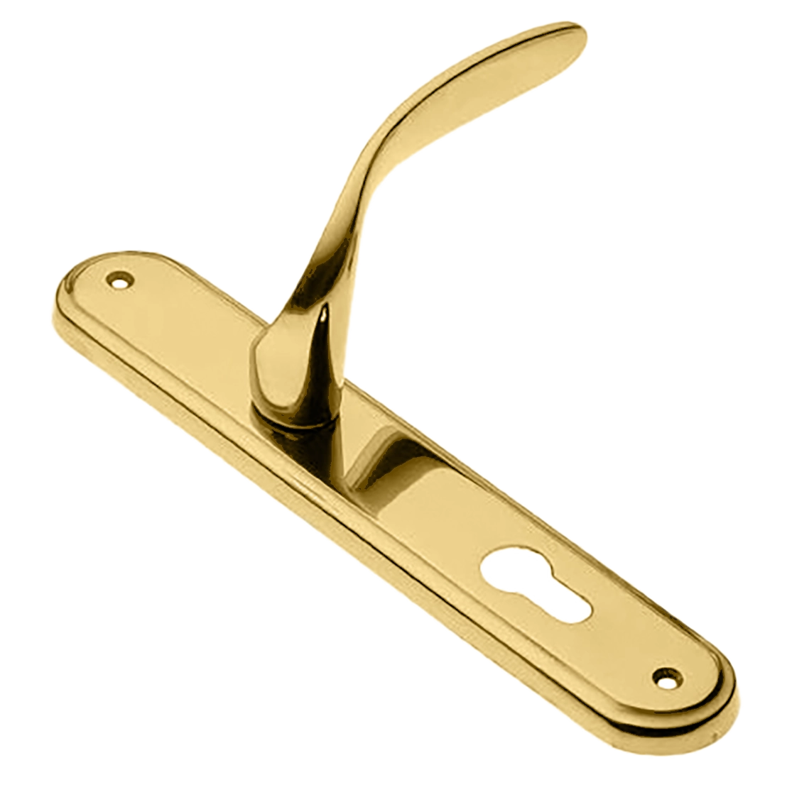 Ручка дверная на планке COBRA PL OTL, цвет золото, латунь фото купить в Уральске