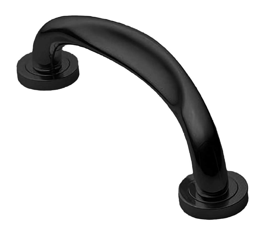 Ручка-скоба дверная RAFT PH NERO на круглой розетке, цвет черный, латунь фото купить в Уральске