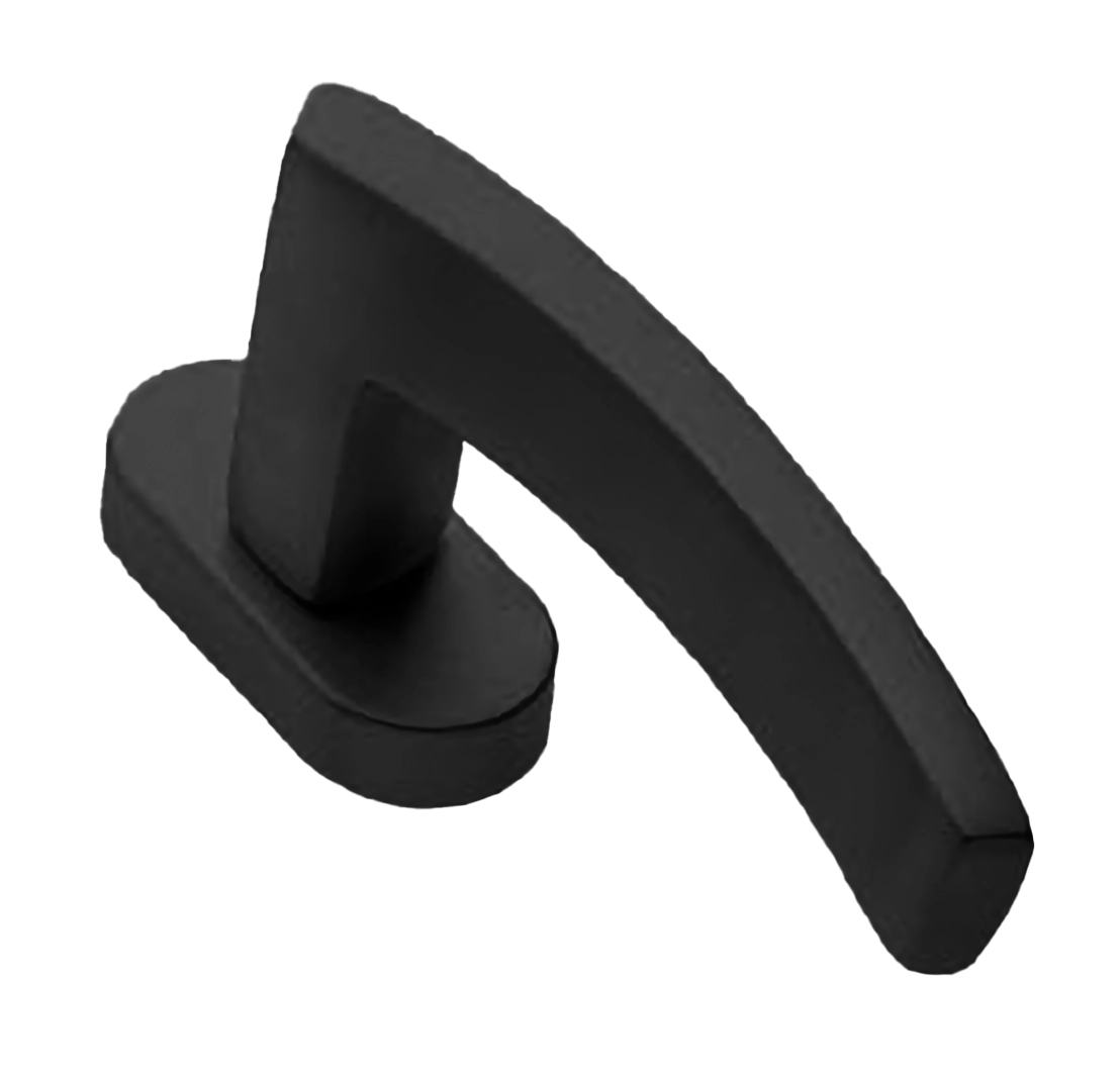 Ручка оконная WIND W1 NERO на прямоугольной розетке, цвет черный, латунь фото купить в Уральске