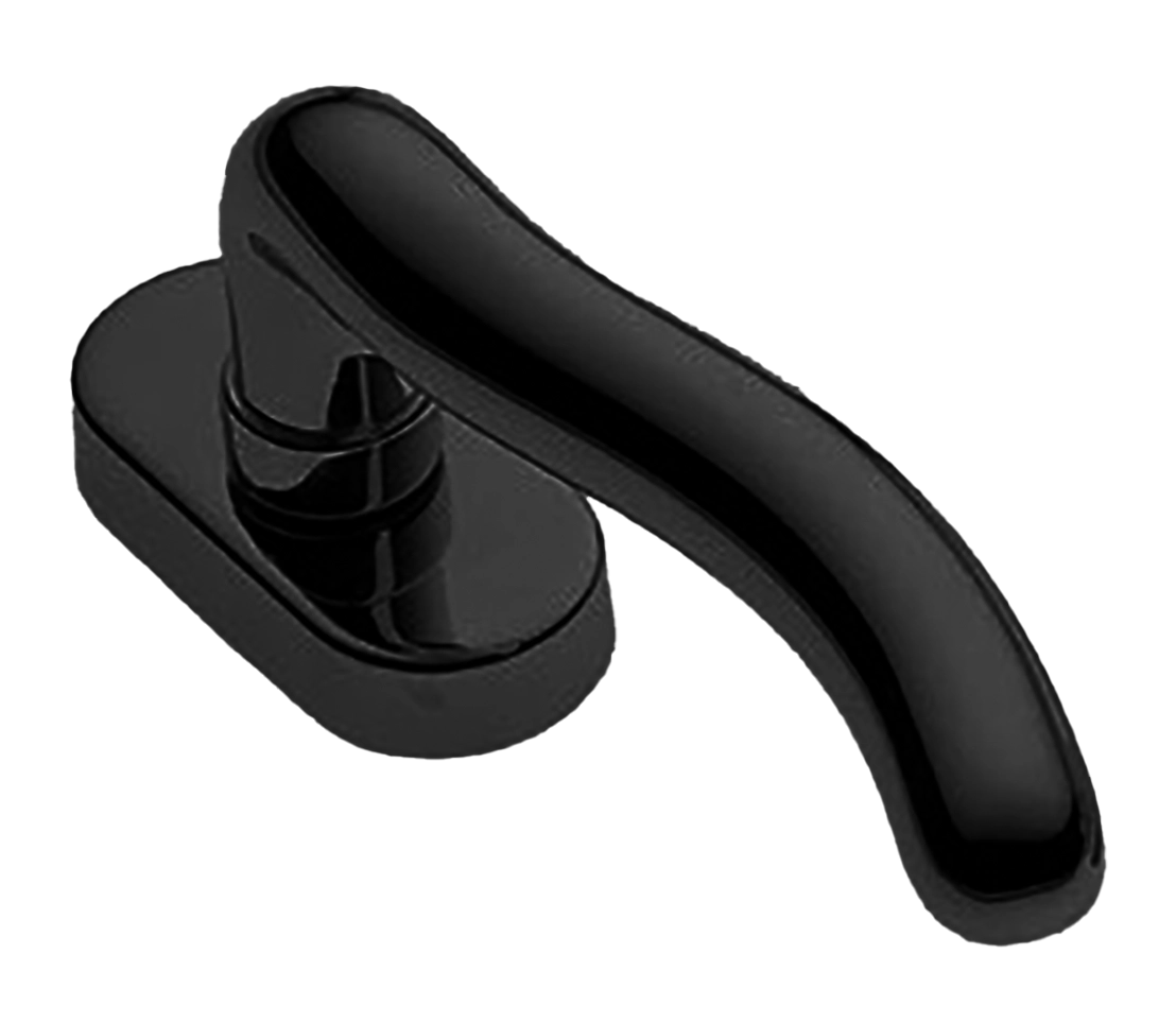 Ручка оконная SNAKE W1 NERO на прямоугольной розетке, цвет черный, латунь фото купить в Уральске