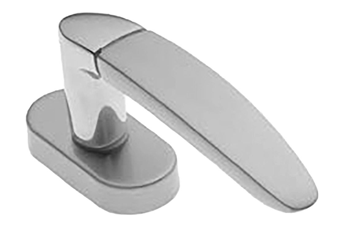 Ручка оконная SAIL W1 CSA/CRO на прямоугольной розетке, цвет матовый хром/хром, латунь фото купить в Уральске