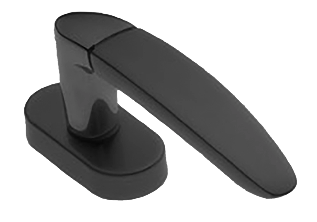 Ручка оконная SAIL W1 NERO на прямоугольной розетке, цвет черный, латунь фото купить в Уральске