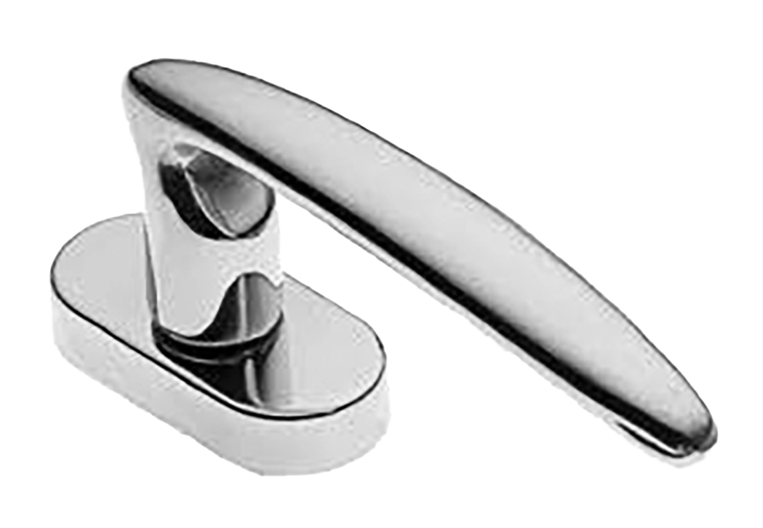 Ручка оконная FLAMINGO W1 CRO на прямоугольной розетке, цвет хром, латунь фото купить в Уральске