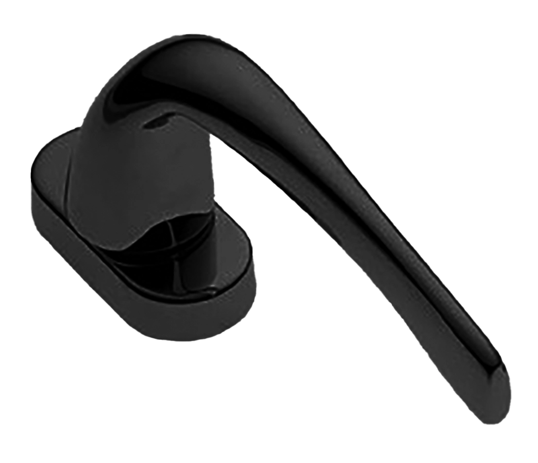 Ручка оконная LE MANS W1 NERO на прямоугольной розетке, цвет черный, латунь фото купить в Уральске