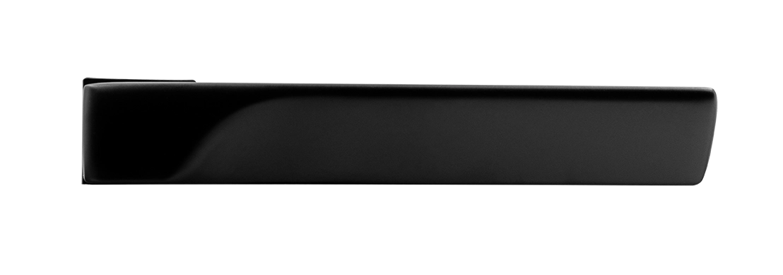 Ручка дверная FIORD-SM NERO-ST, с невидимой квадратной розеткой, цвет черный soft-touch, ЦАМ фото купить в Уральске