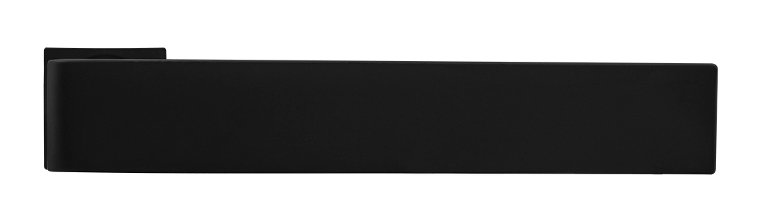 Ручка дверная HORIZONT-SM NERO-ST с невидимой квадратной розеткой, цвет черный soft-touch, ЦАМ фото купить в Уральске