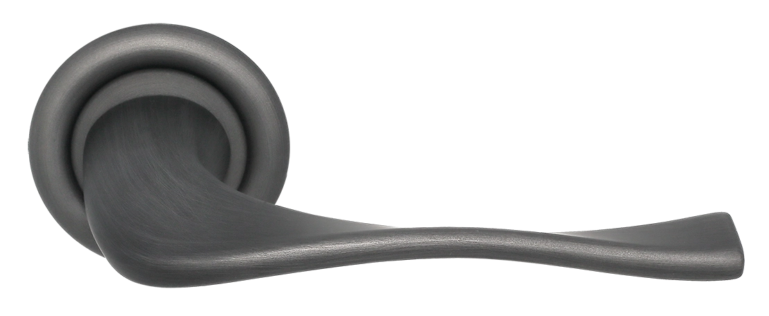 Ручка дверная SKYSCRAPER R7 SST на круглой розетке, цвет Летняя гроза/Summer Storm фото фурнитура Уральск