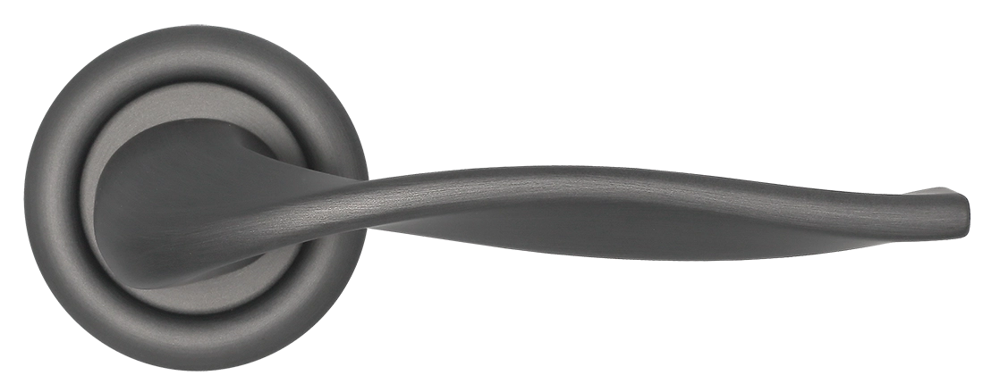 Ручка дверная SKYSCRAPER R7 SST на круглой розетке, цвет Летняя гроза/Summer Storm фото morelli Уральск