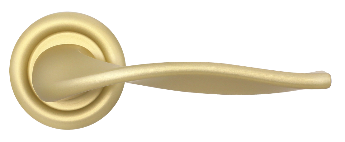 Ручка дверная SKYSCRAPER R7 AH на круглой розетке, цвет Осенний мёд/Autumn Honey фото купить в Уральске