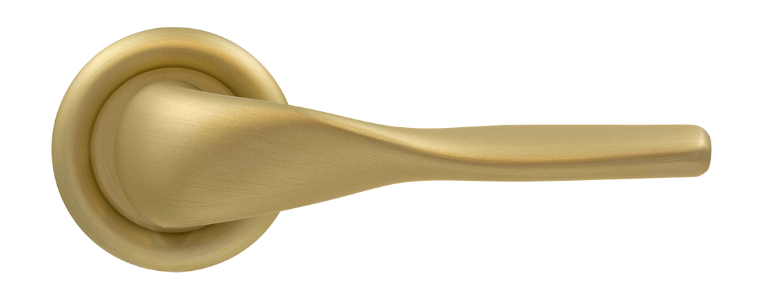 Ручка дверная LVB R7 AH на круглой розетке, цвет Осенний мёд/Autumn Honey фото купить в Уральске
