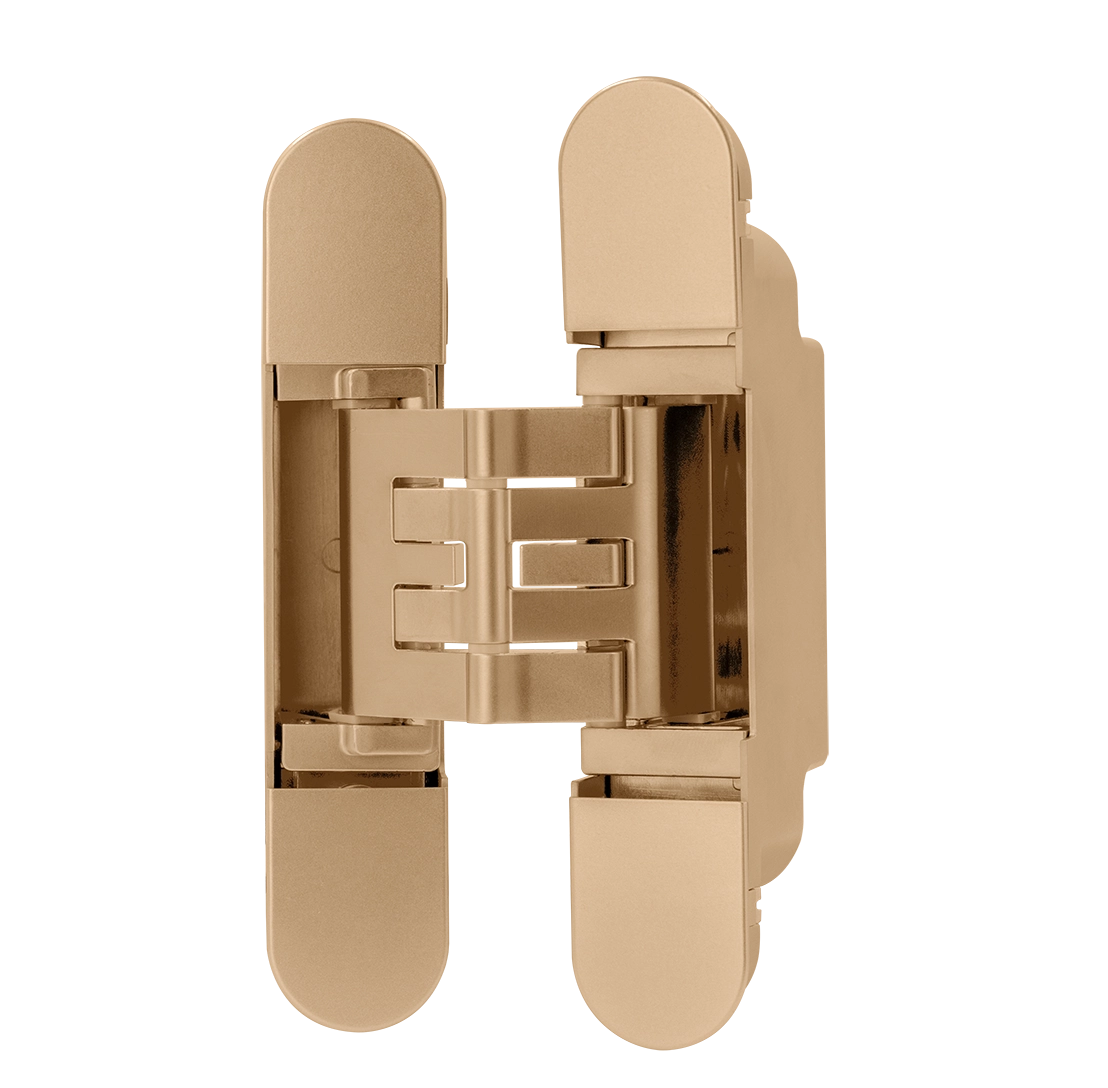 Петля скрытая CH-01 FTG врезная с 3D-регулировкой вес полотна до 60 кг, цвет матовое итальянское золото фото купить в Уральске
