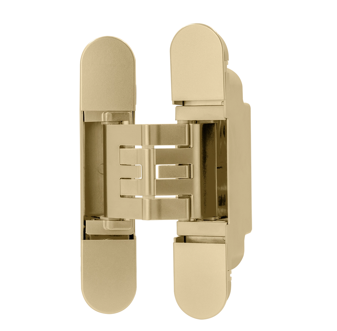 Петля скрытая CH-01 MSG врезная с 3D-регулировкой вес полотна до 60 кг, цвет матовое сатинированное золото фото купить в Уральске