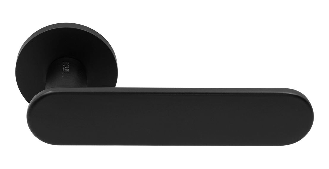 Ручка дверная MH-65-R6 R6 SEMPIONE BL на круглой розетке, цвет черный фото купить Уральск