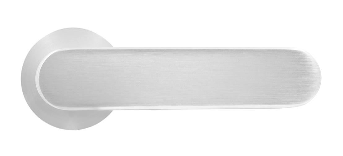 Ручка дверная MH-65-R6 SEMPIONE SC на круглой розетке, цвет матовый хром фото купить в Уральске