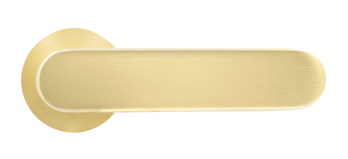 Ручка дверная MH-65-R6 SEMPIONE MSG на круглой розетке, цвет матовое сатинированное золото фото купить в Уральске