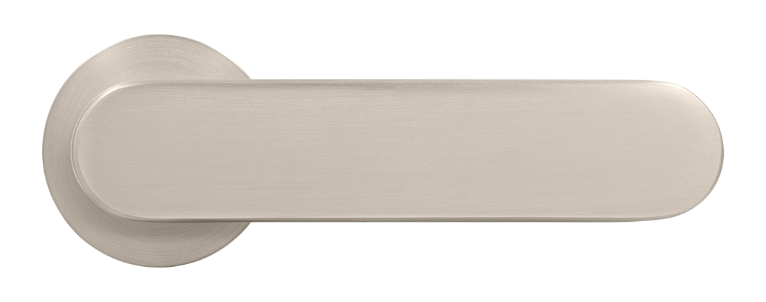 Ручка дверная MH-65-R6 SEMPIONE MSN на круглой розетке, цвет матовый сатинированный никель фото купить в Уральске