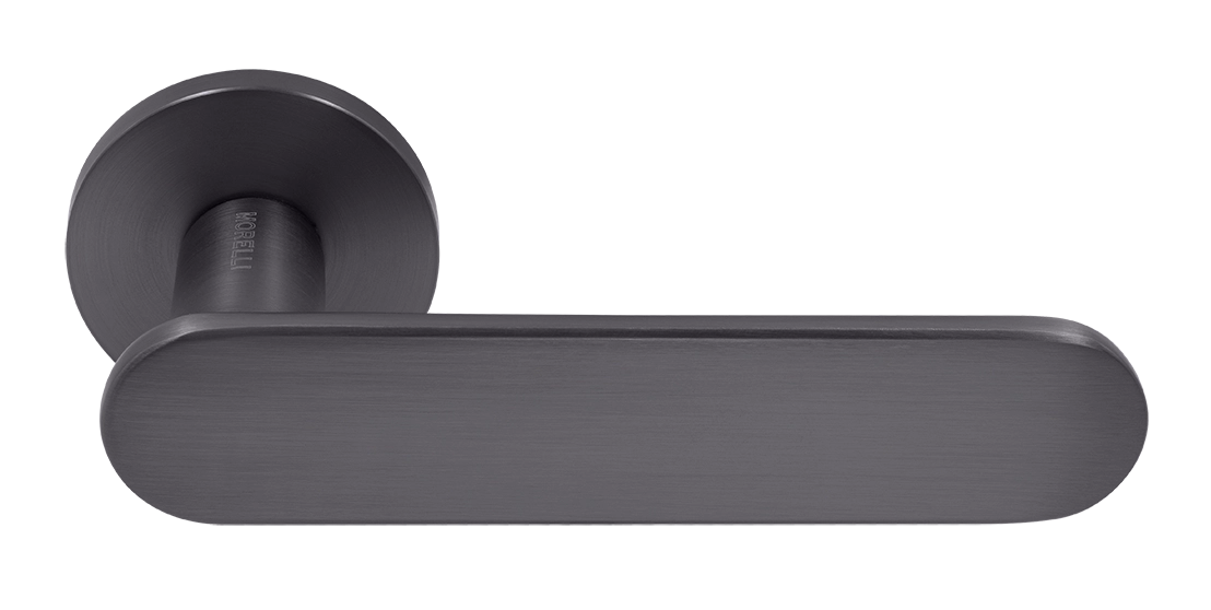 Ручка дверная MH-65-R6 R6 SEMPIONE GR на круглой розетке, цвет графит фото купить Уральск