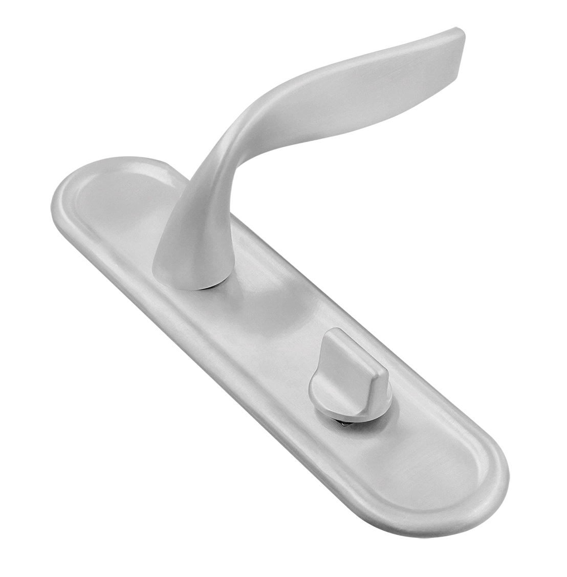 Ручка дверная SKYSCRAPER PLR WC SSW на планке под сантехническую завертку, цвет Стокгольмский снегопад/Stockholm Snowfall фото купить Уральск