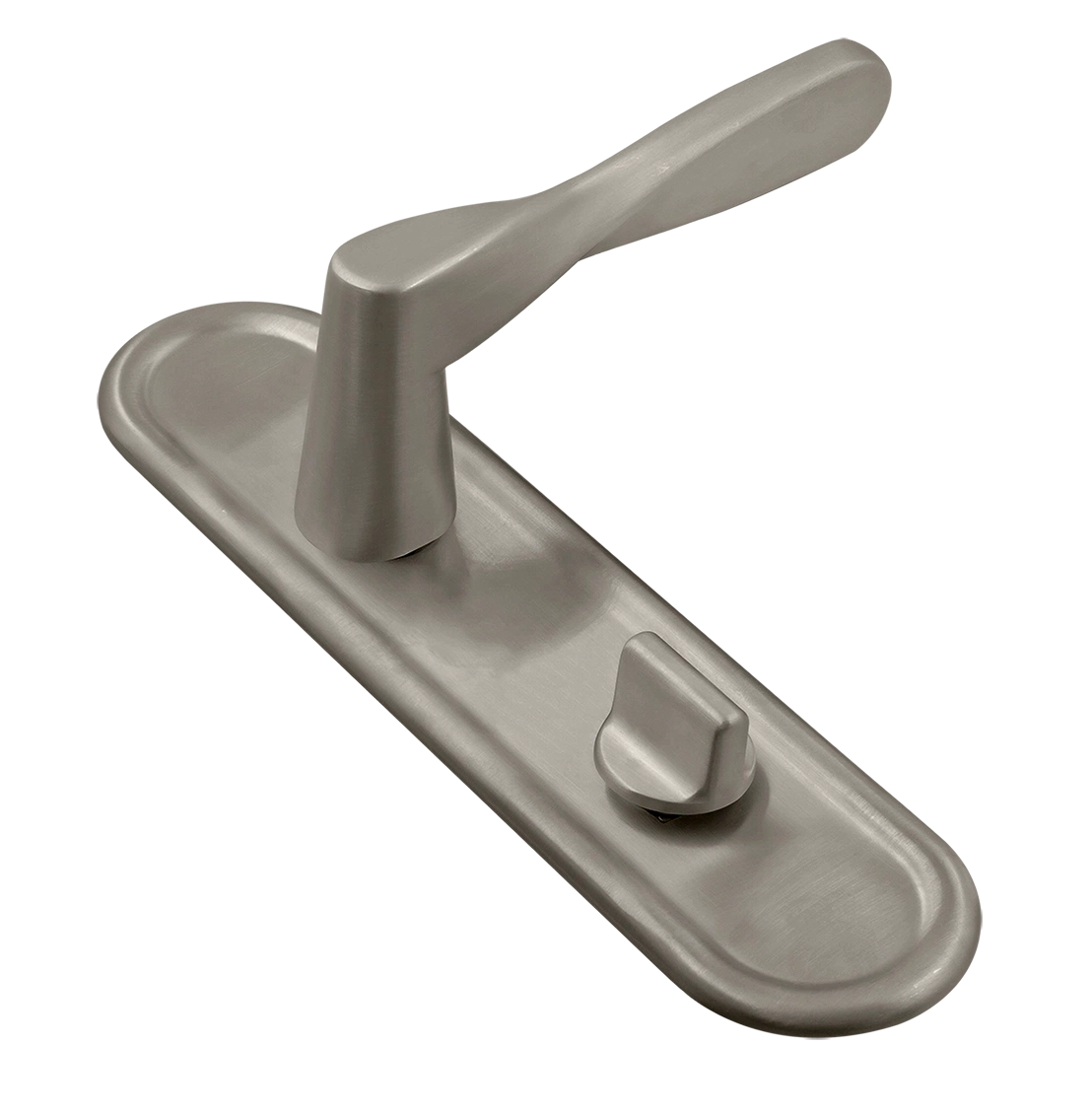 Ручка дверная THE OLYMPICS PLR WC SMI на планке под сантехническую завертку