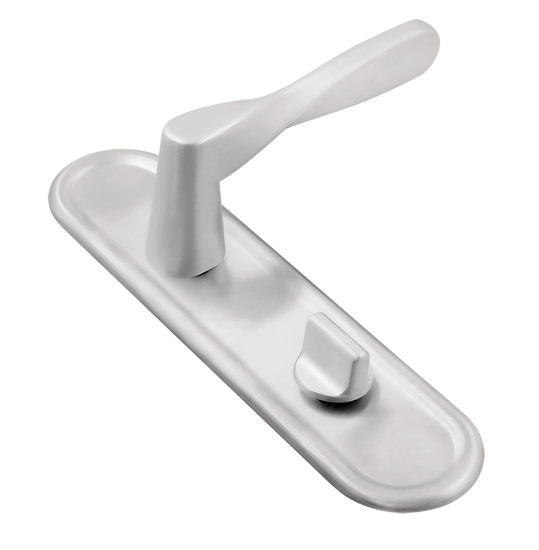 Ручка дверная THE OLYMPICS PLR WC SSW на планке под сантехническую завертку, цвет Стокгольмский снегопад/Stockholm Snowfall фото купить Уральск