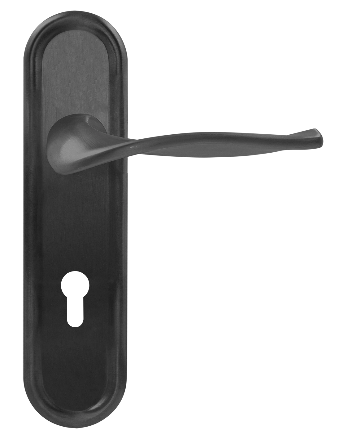 Ручка дверная SKYSCRAPER PLR KH SST на планке под ключевой цилиндр