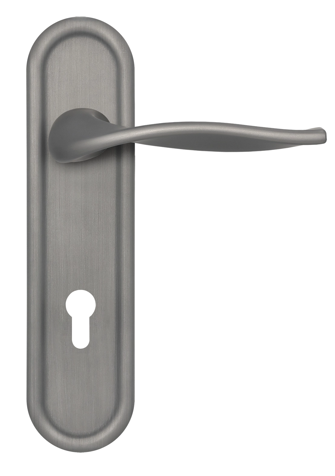 Ручка дверная SKYSCRAPER PLR KH WF на планке под ключевой цилиндр, цвет Зимняя стужа/Winter Frost фото купить Уральск