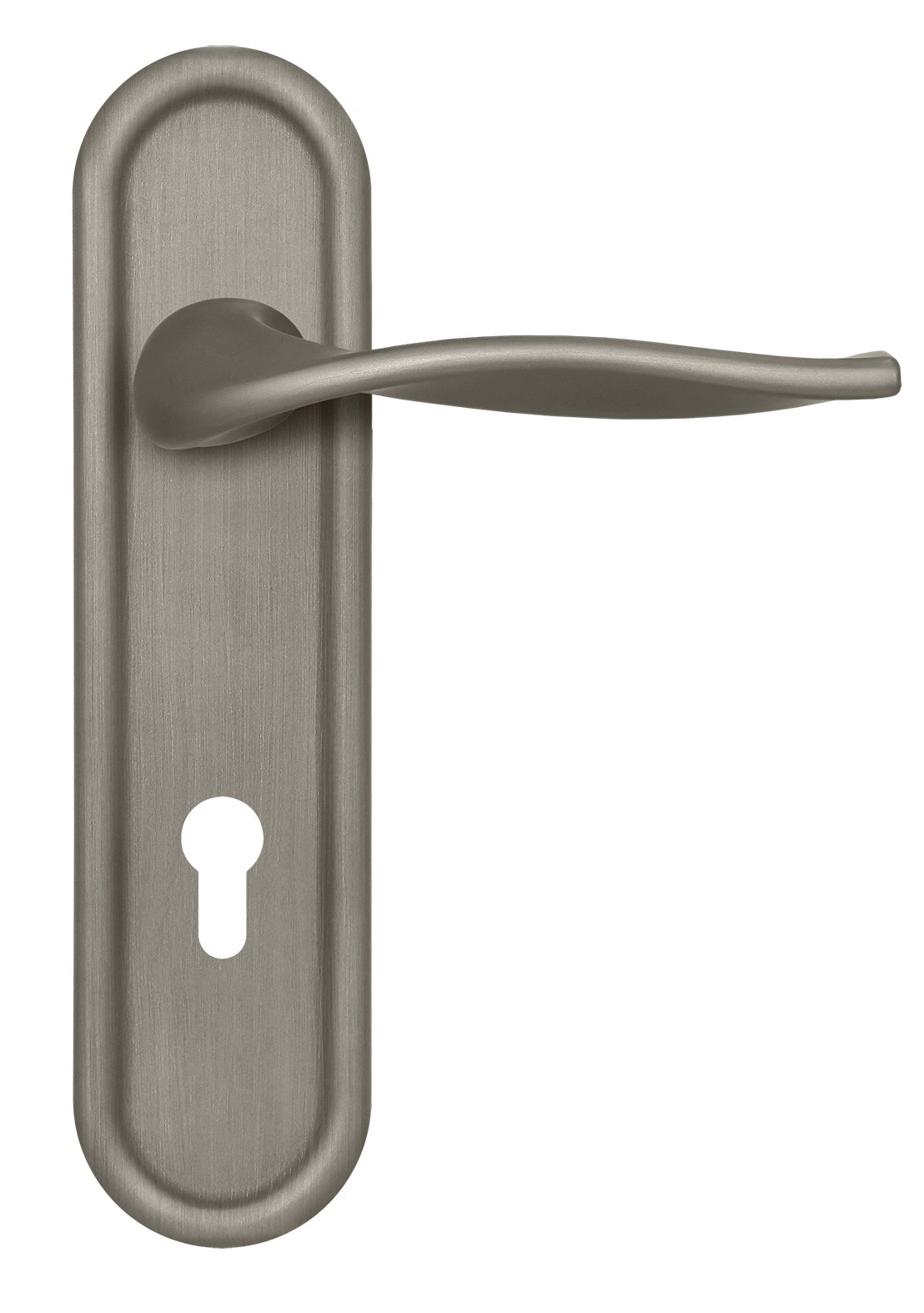 Ручка дверная SKYSCRAPER PLR KH SMI на планке под ключевой цилиндр, цвет Весенняя дымка/Spring Mist фото купить Уральск