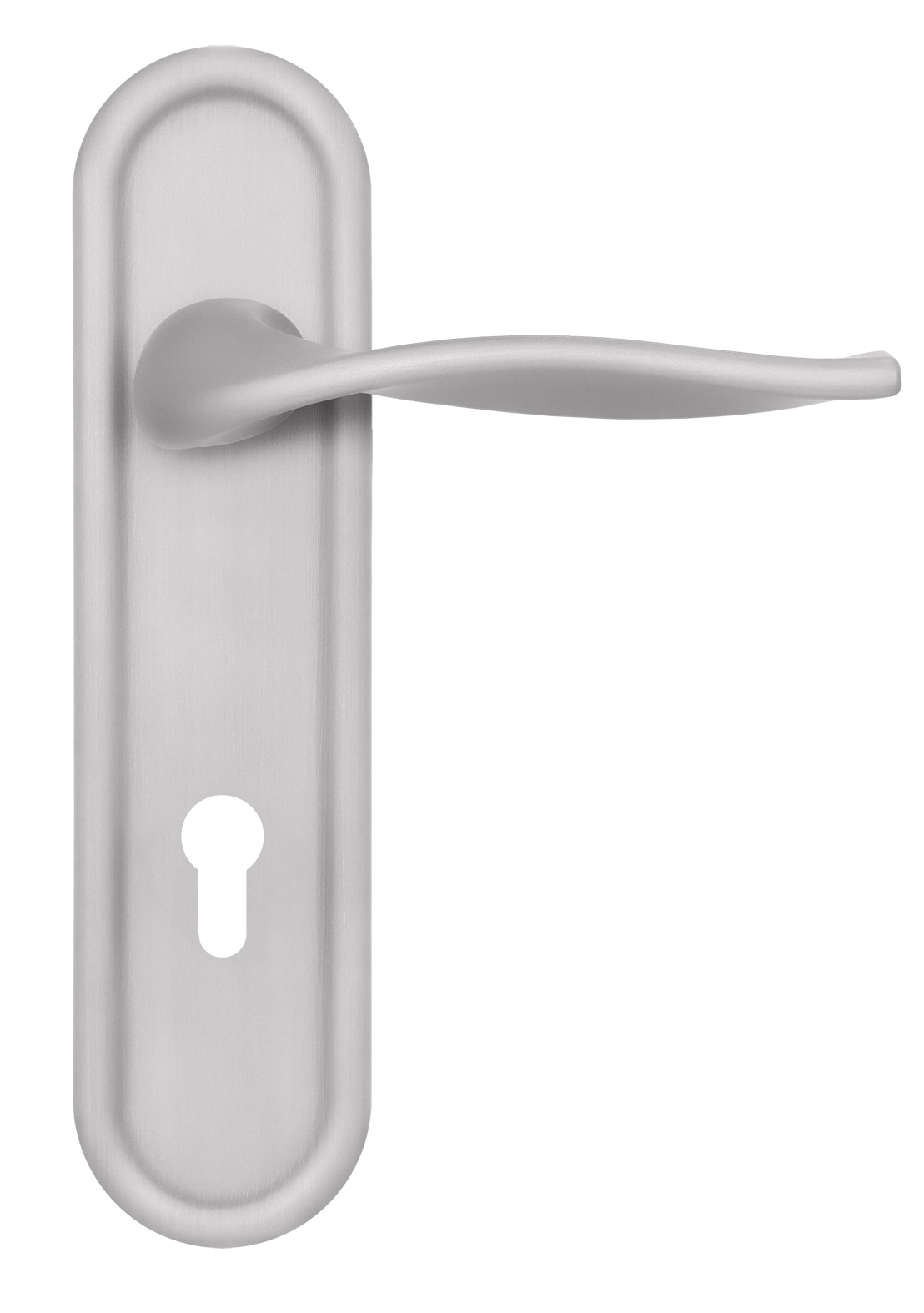 Ручка дверная SKYSCRAPER PLR KH SSW на планке под ключевой цилиндр, цвет Стокгольмский снегопад/Stockholm Snowfall фото купить Уральск