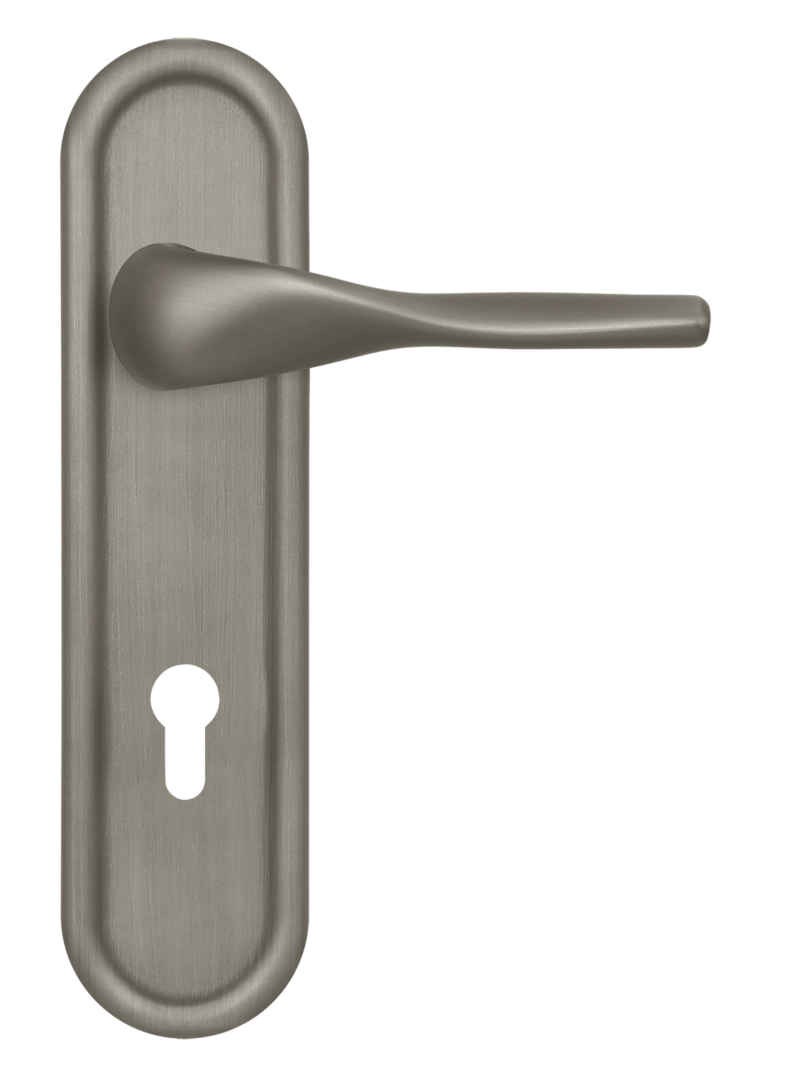 Ручка дверная LVB PLR KH SMI на планке под ключевой цилиндр