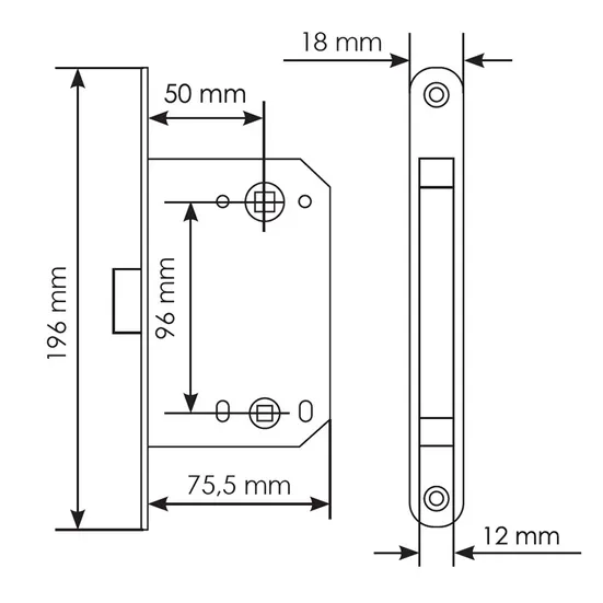 Комплект дверных ручек MH-46 SC/W-S55 + защёлка бесшумная 1895P SC + петли врезные универсальные MSN 100X70X2.5-4BB SC (2шт), цвет хром фото фурнитура Уральск