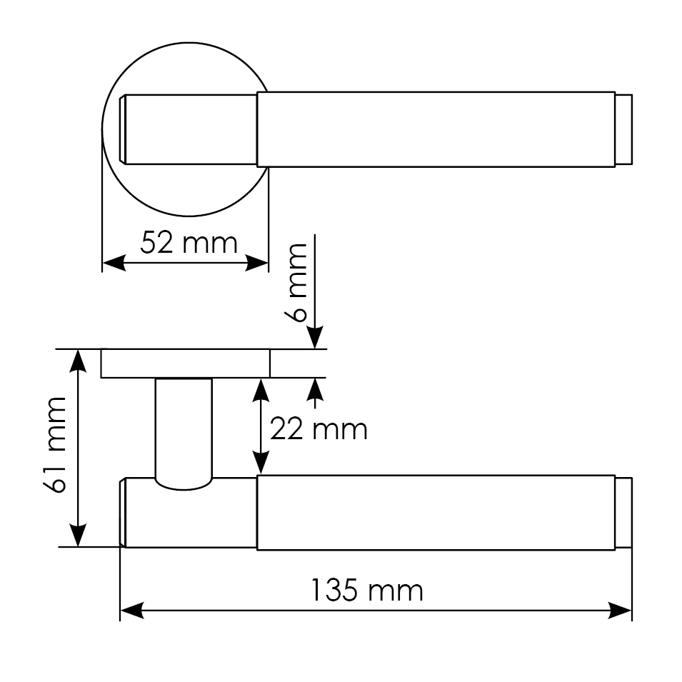 Комплект дверных ручек MH-57-R6T BL + защёлка бесшумная M1895 BL + петли врезные универсальные MSN 100X70X2.5-4BB BL (2шт), цвет черный фото купить в Уральске