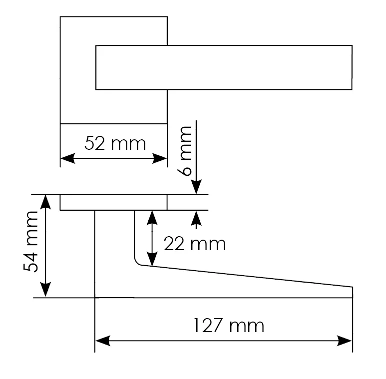 Комплект дверных ручек MH-54-S6 SSC + завертка сантехническая MH-WC-S6 SSC+ защёлка бесшумная M1895 SSC + петли врезные универсальные MSN 100X70X2.5-4BB SSC (2шт), цвет цвет суперматовый хром фото купить в Уральске