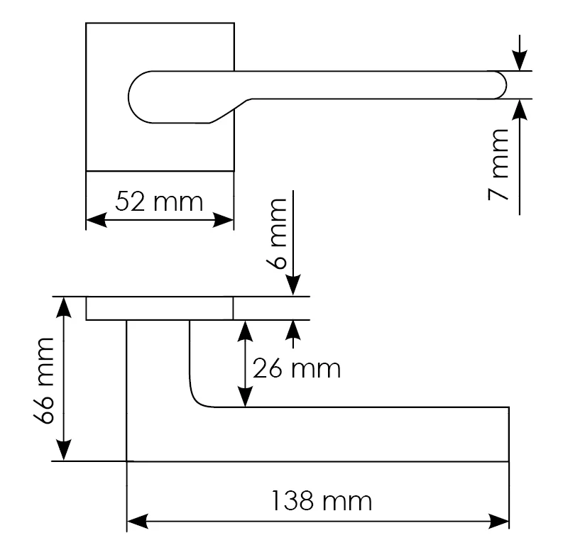 Комплект дверных ручек MH-53-S6 W + защёлка бесшумная M1895 W + петли врезные универсальные MSN 100X70X2.5-4BB W (2шт), цвет белый фото купить в Уральске