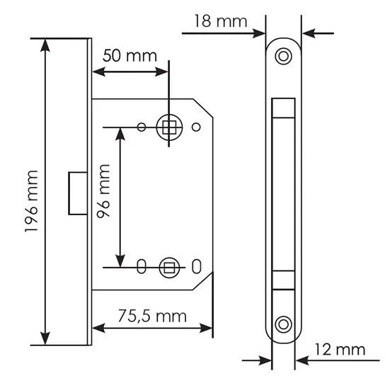 Комплект дверных ручек MH-54-S6 BL с заверткой MH-WC-S6 BL + замок M1895 BL, цвет черный фото дверная фурнитура Уральск