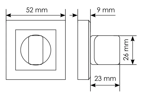 Комплект дверных ручек MH-28 BL-S с заверткой MH-WC-S BL, цвет черный  фотомореллиУральск