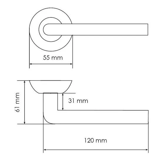 Комплект дверных ручек MH-03 BL с заверткой MH-WC BL + магнитный замок M1895 BL, цвет черный  фотомореллиУральск