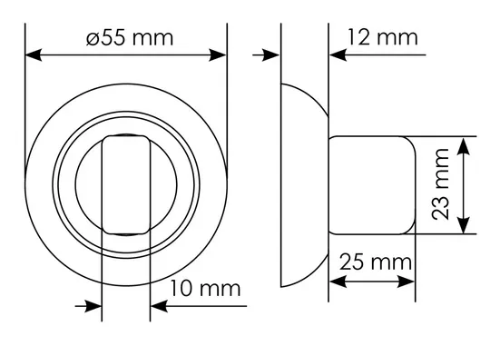 Комплект дверных ручек MH-03 BL с заверткой MH-WC BL + магнитный замок M1895 BL, цвет черный  фото дверная фурнитура Уральск