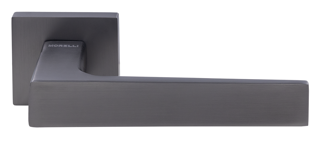 Ручка дверная MIRA  MH-54-S6 GR раздельная на квадратной розетке, цвет графит, ЦАМ фото купить Уральск