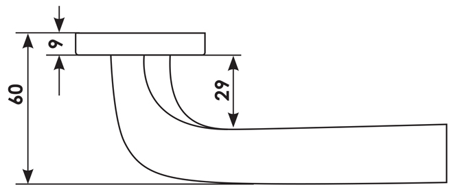 Ручка дверная COMETA R5 NIS раздельная на круглой розетке, цвет матовый никель, ЦАМ фото фурнитура Уральск