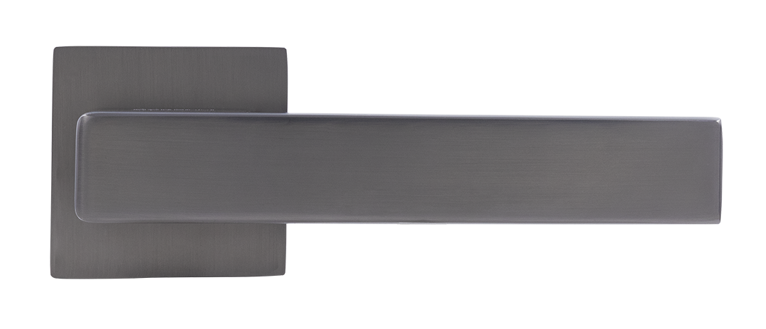 Ручка дверная LOT MH-56-S6 GR раздельная на квадратной розетке 6 мм, цвет графит, ЦАМ фото купить в Уральске